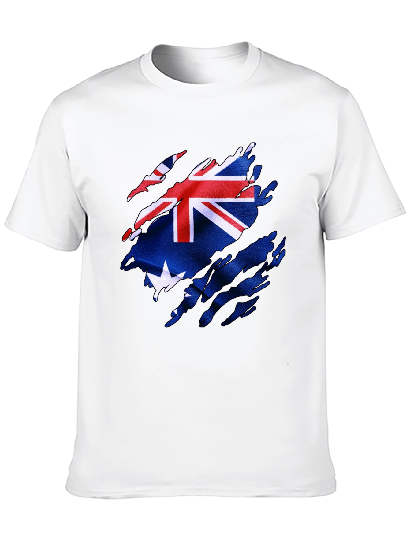 Camiseta Negra Hombre - Diseño Bandera Australia
