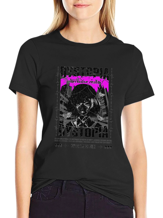 Camiseta Negra Dystopia Anime