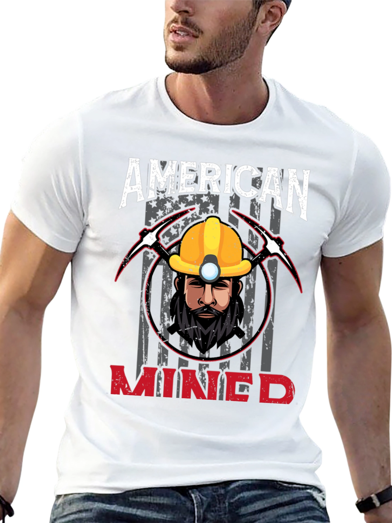 Camiseta Americana Minero - Diseño Único