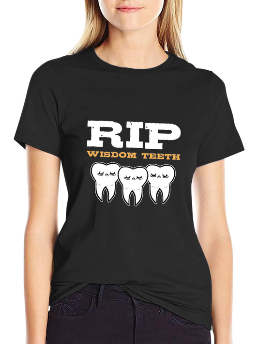 Camiseta Negra RIP Wisdom Teeth