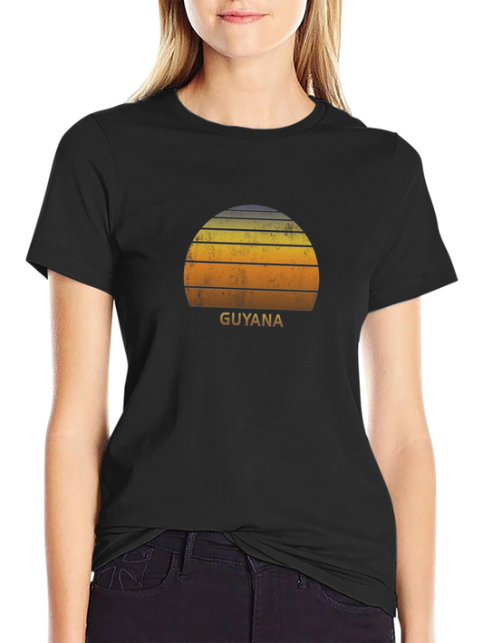 Camiseta Negra Retro Guyana