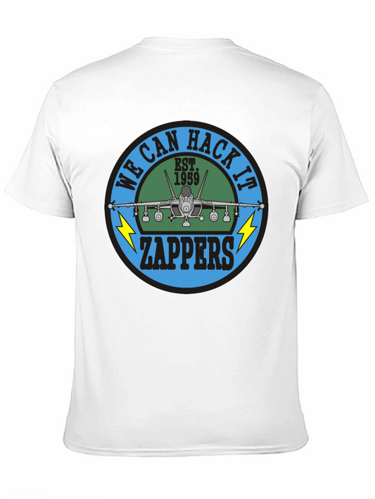 Camiseta Negra con Diseño de Avión Zappers Est. 1959