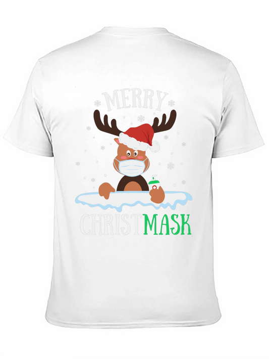 Camiseta Navideña con Reno Enmascarado - ¡Feliz Christmask!
