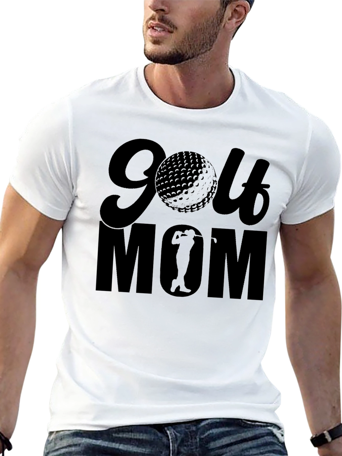 Camiseta Negra de Golf para Mamá