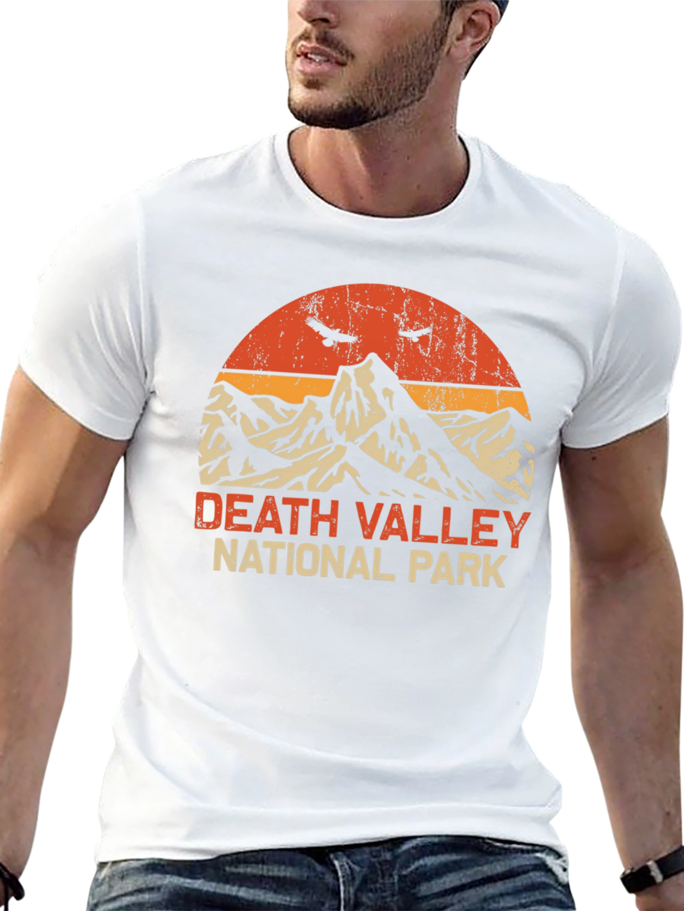 Camiseta Hombre Death Valley National Park Retro