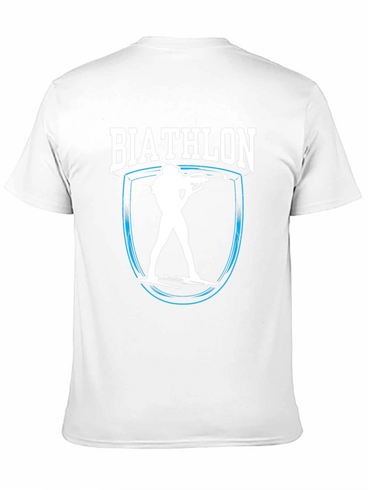 Camiseta Negra Biatlón Diseño Deportivo