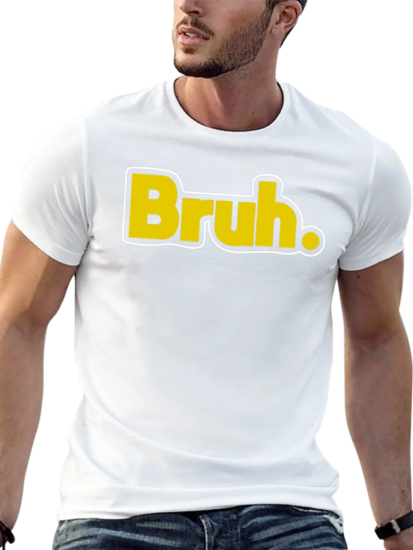 Camiseta Negra Casual - Diseño Bruh