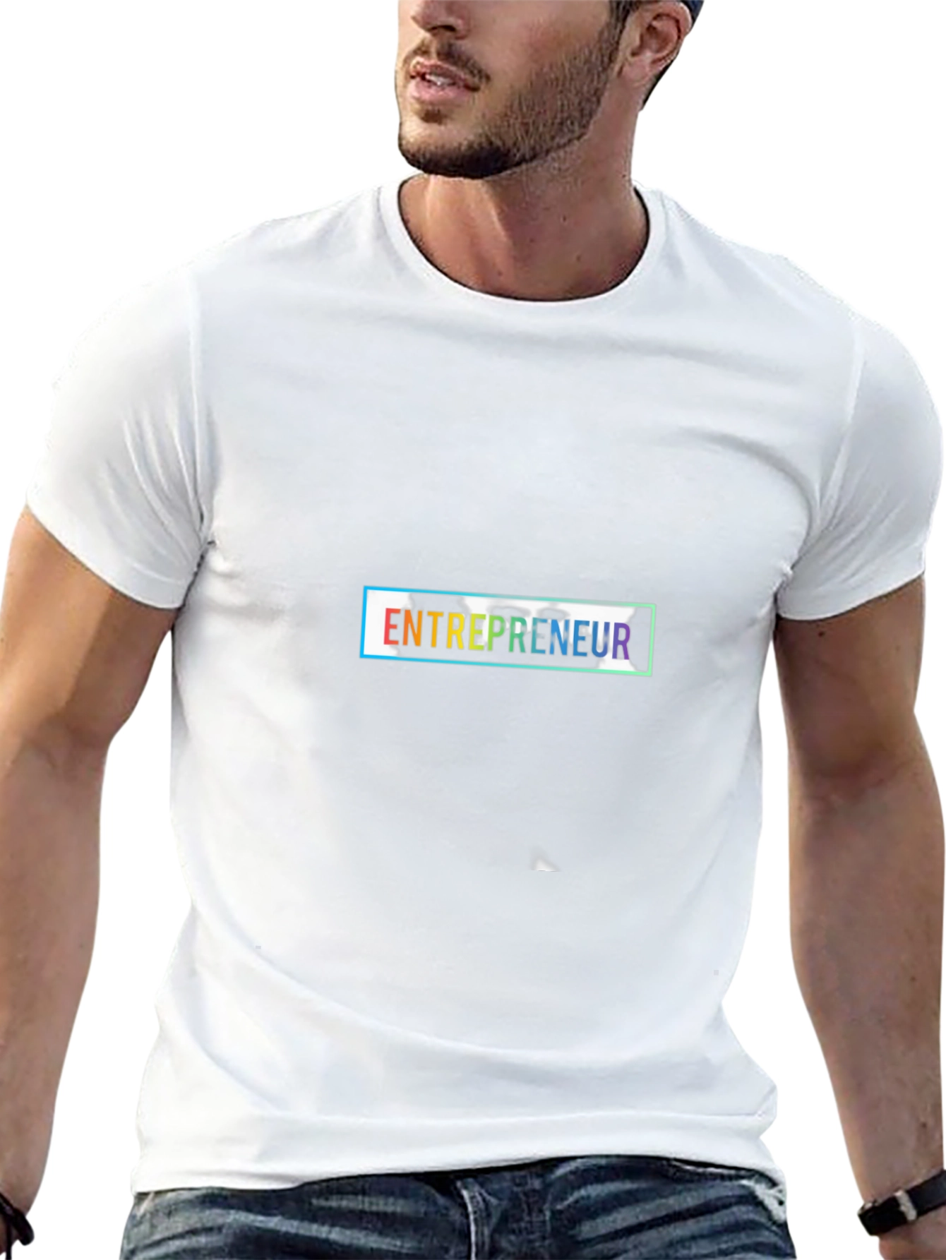 Camiseta Negra Entrepreneur Diseño Moderno