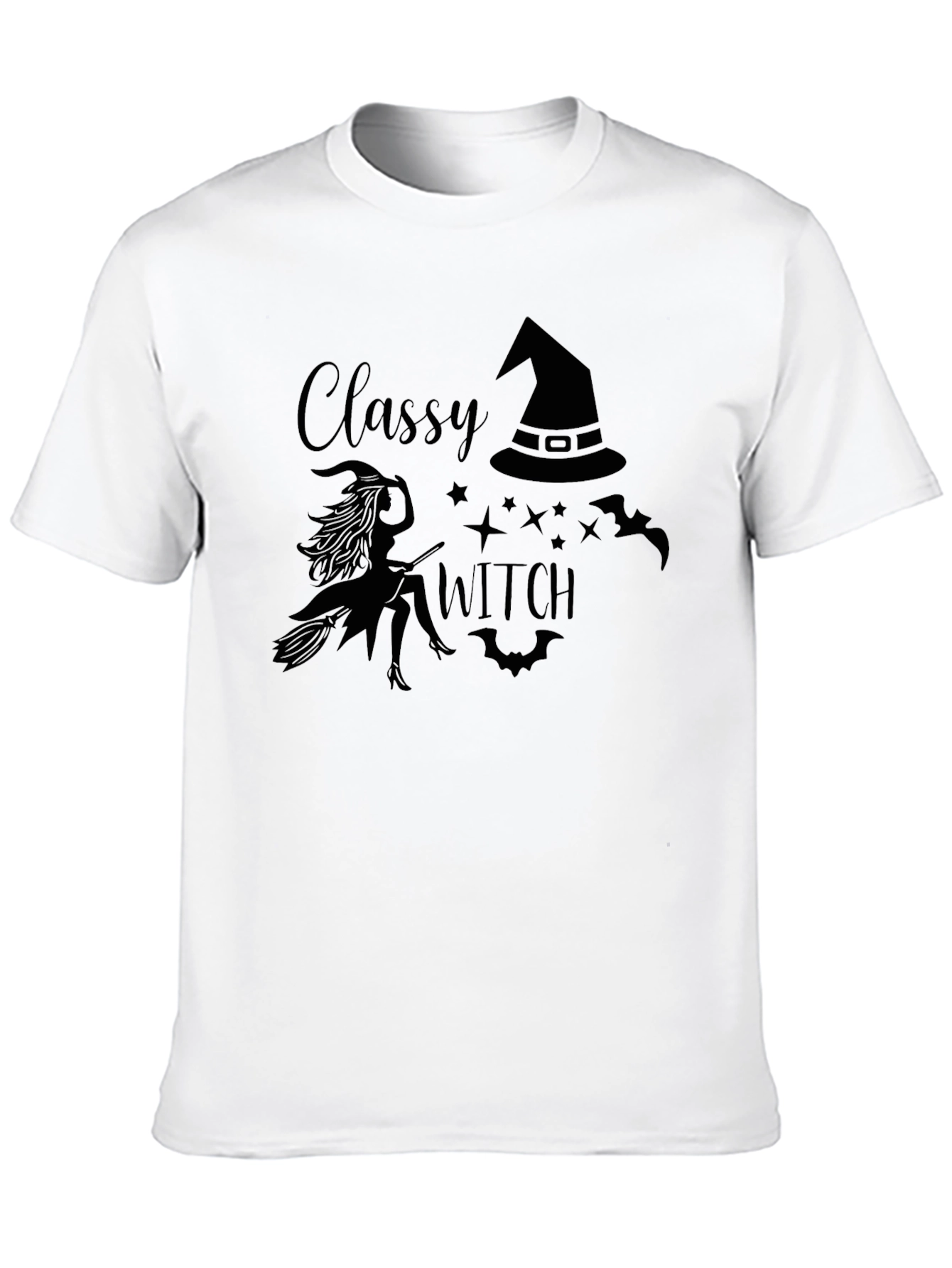 Camiseta Negra Classy Witch Halloween