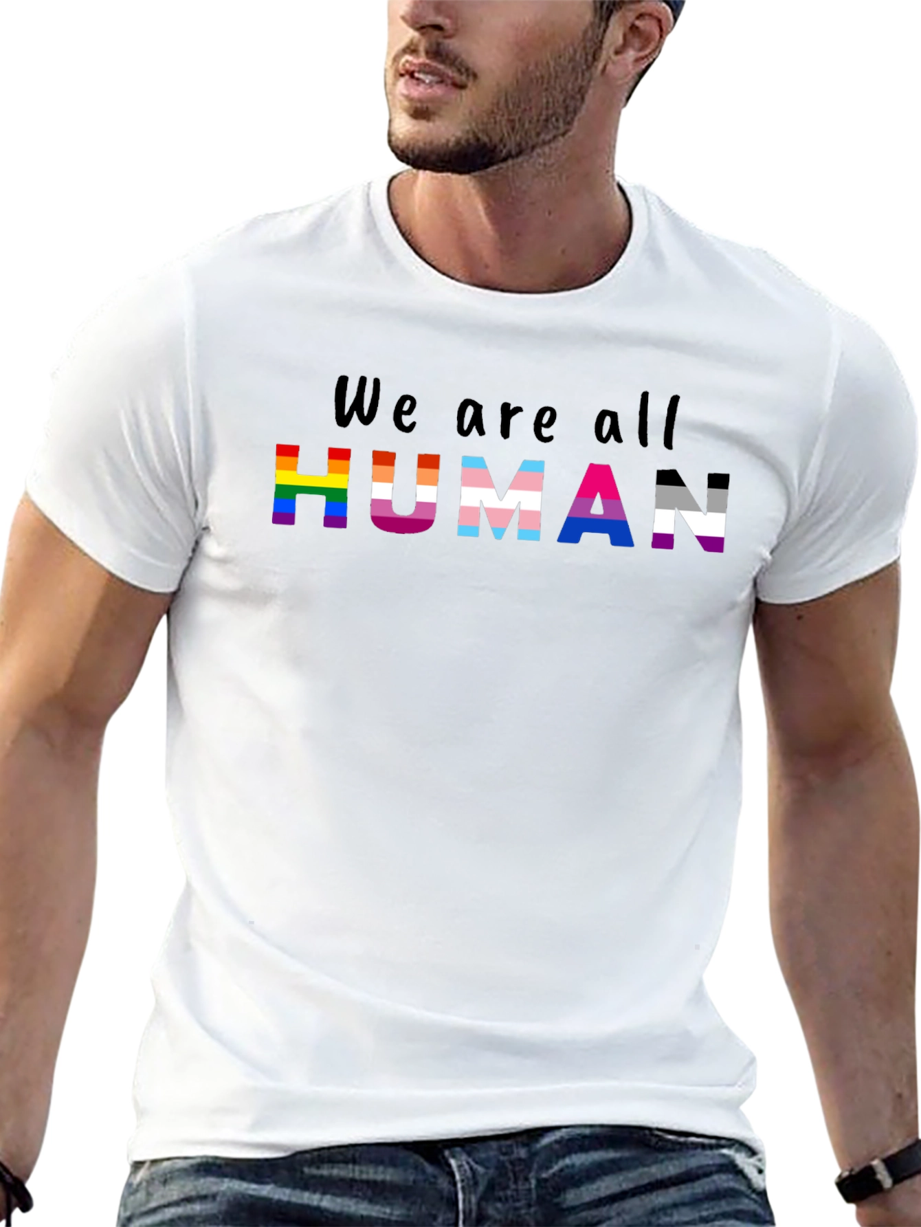 Camiseta Negra We are all Human Orgullo LGBT