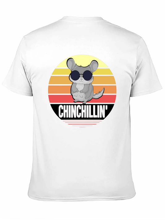 Camiseta Negra Chinchillin con Diseño Retro