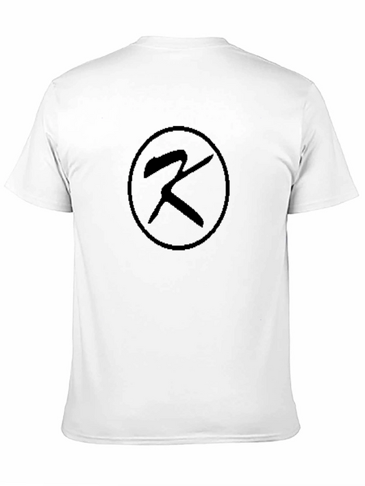 Camiseta Negra con Diseño Abstracto Circular