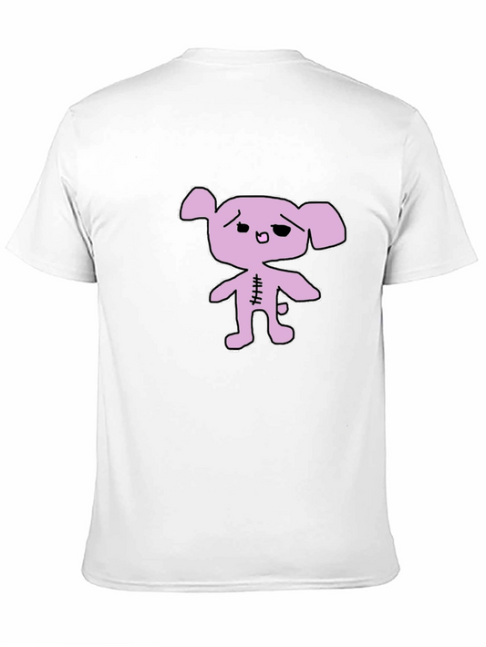 Camiseta Negra con Diseño de Cerdo Cosido