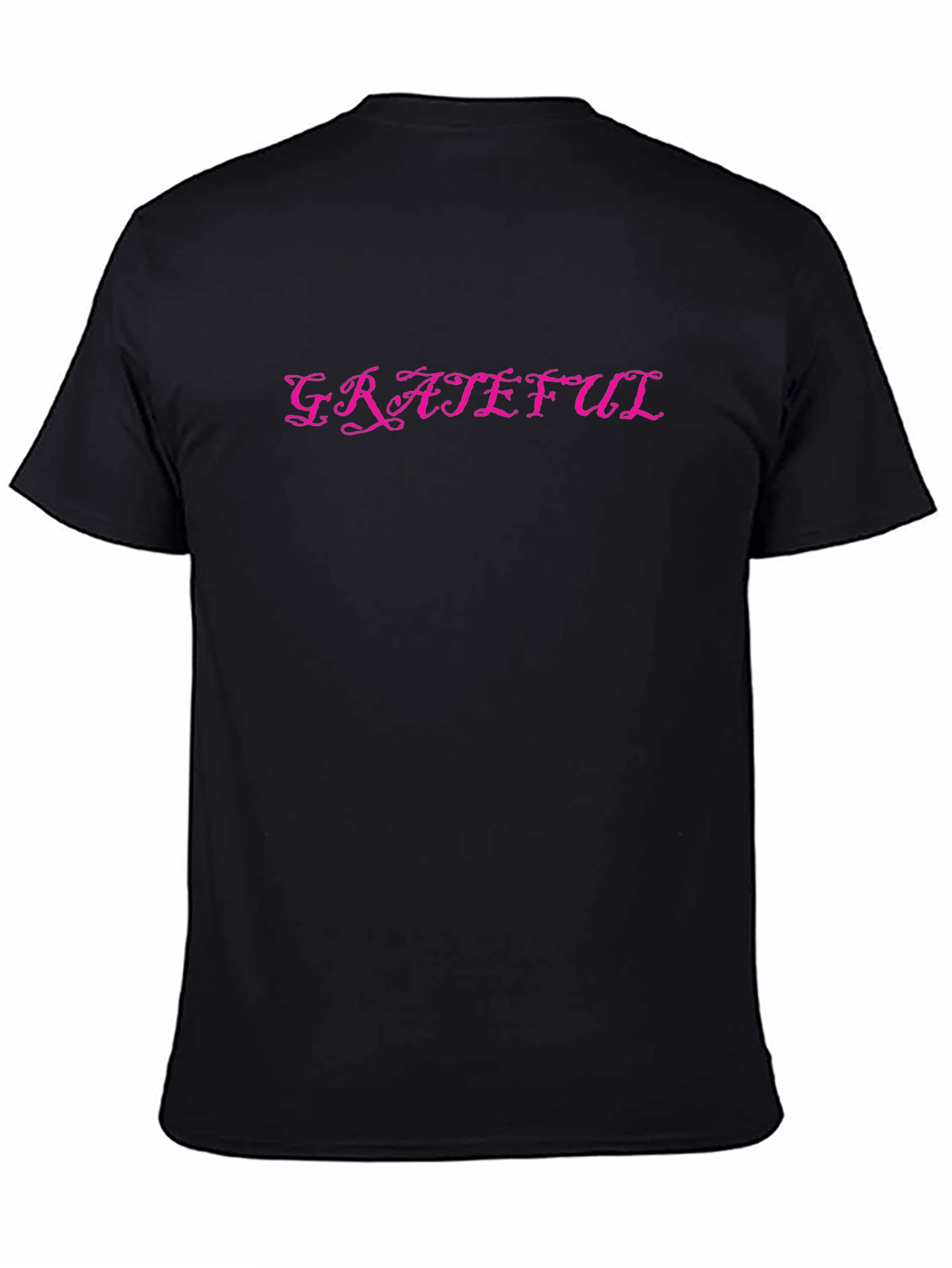 Camiseta Negra Grateful con Diseño Elegante