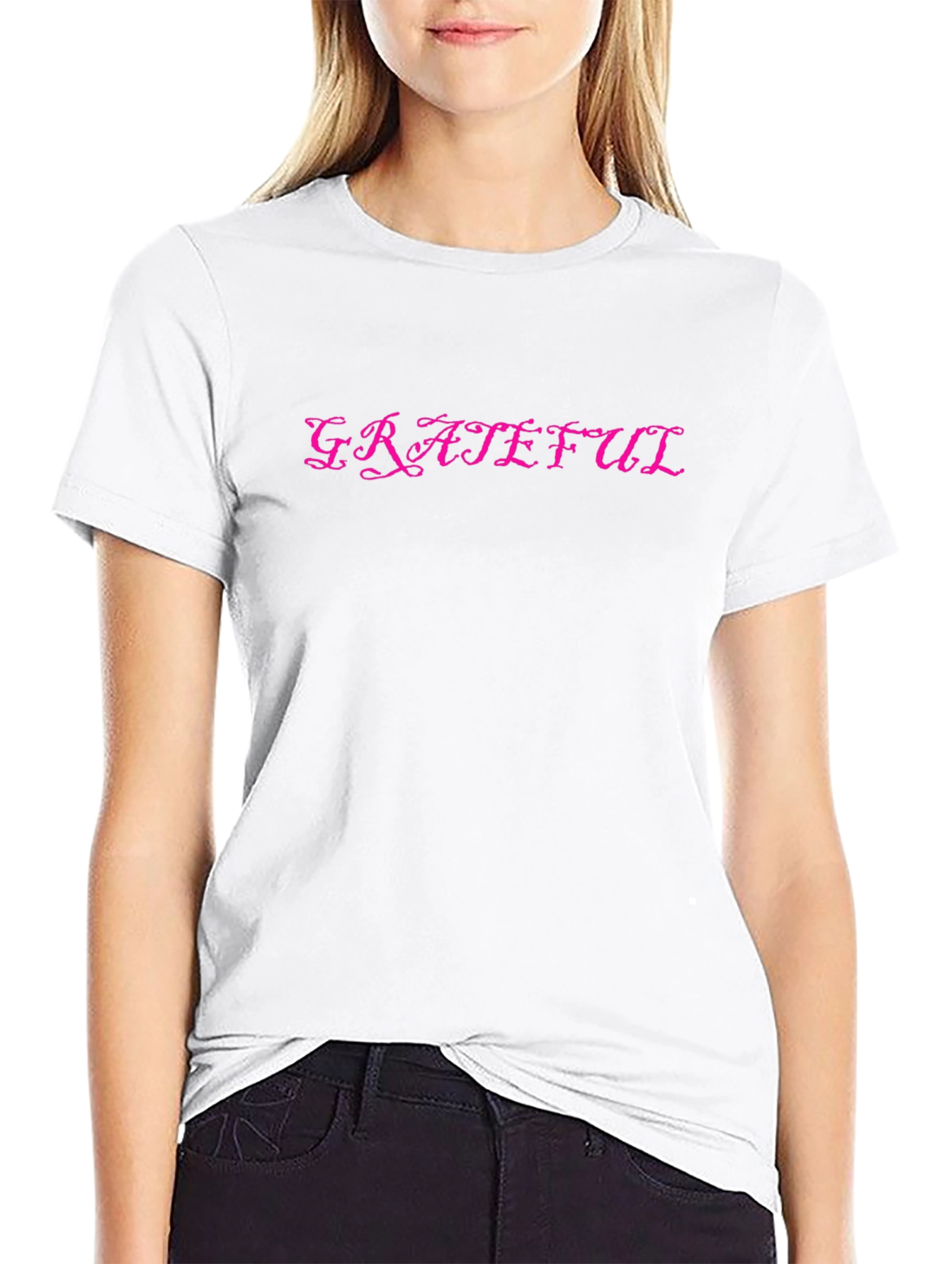 Camiseta Negra Grateful con Diseño Elegante