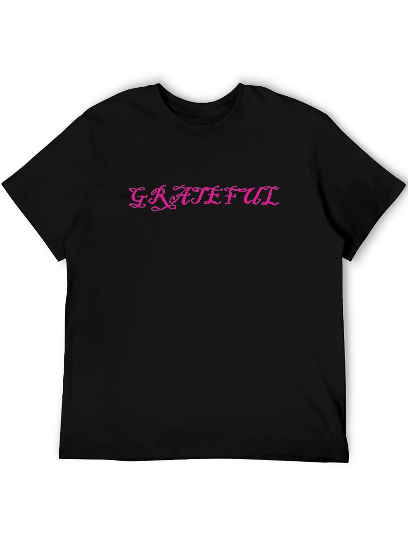 Camiseta Negra Grateful con Diseño Elegante
