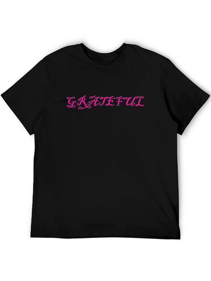 Camiseta Negra Grateful con Diseño Elegante