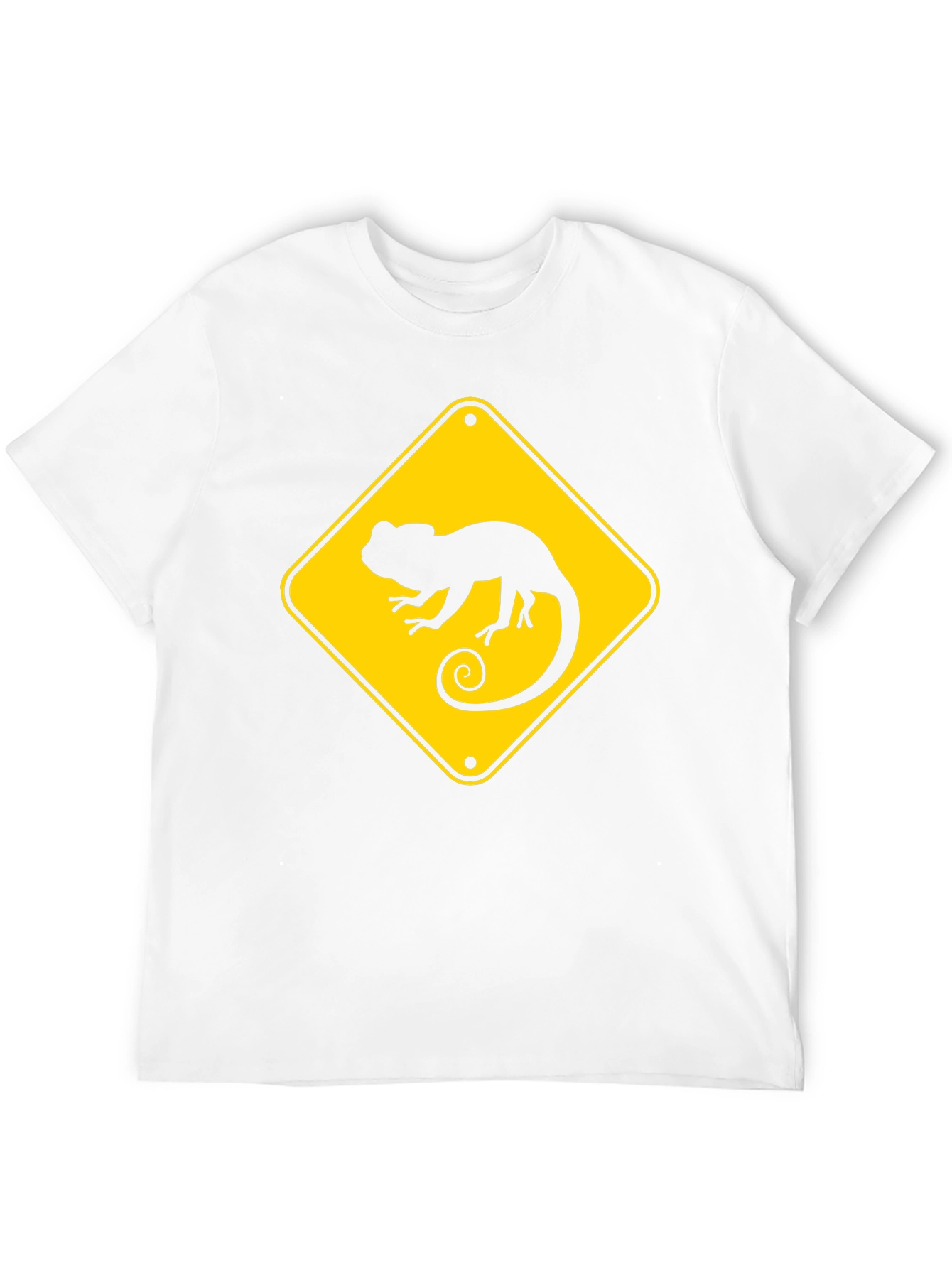 Camiseta Negra con Diseño de Señal de Camaleón