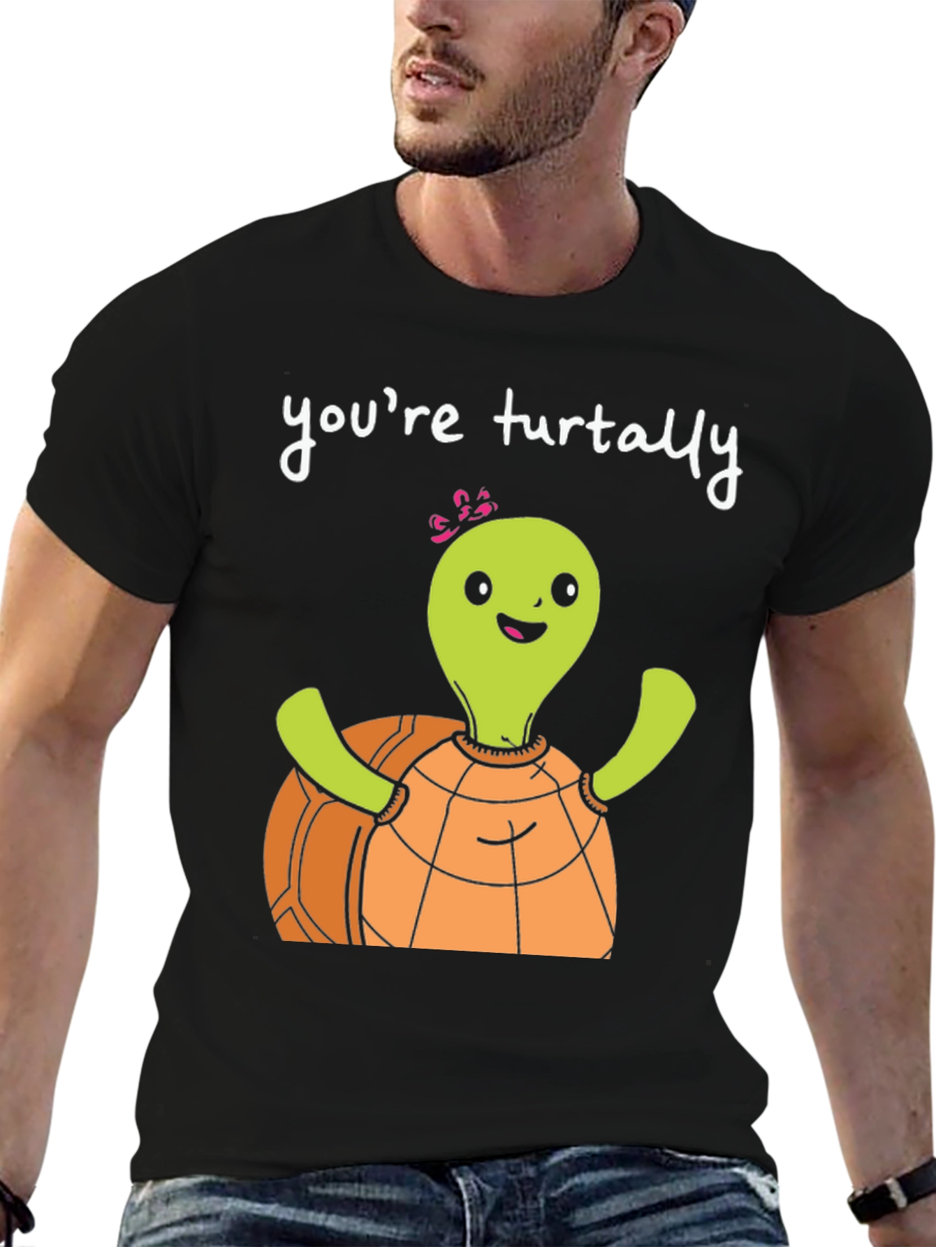 Camiseta Negra Tortuga Turtally para Hombre