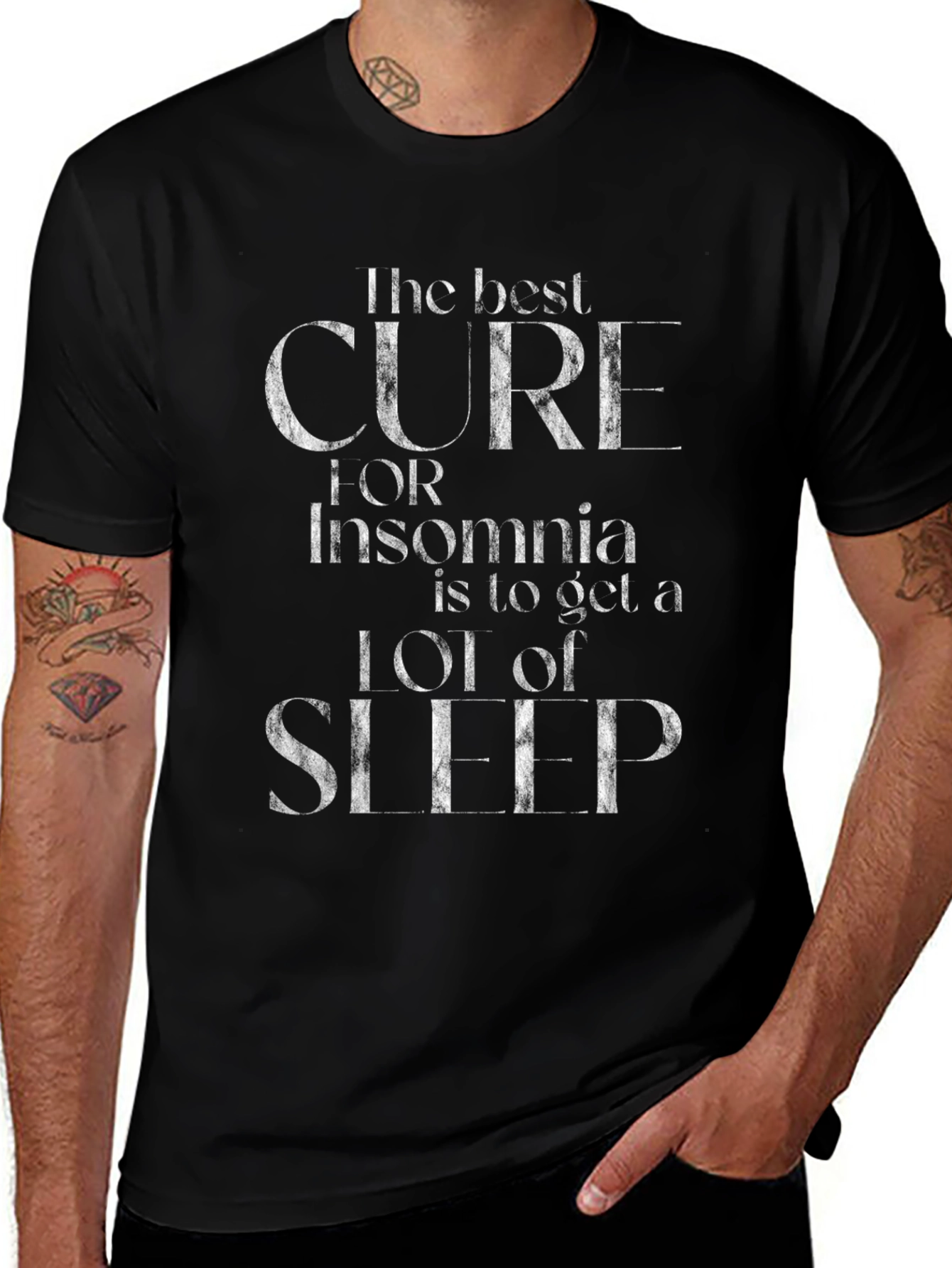 Camiseta Negra Cura para el Insomnio