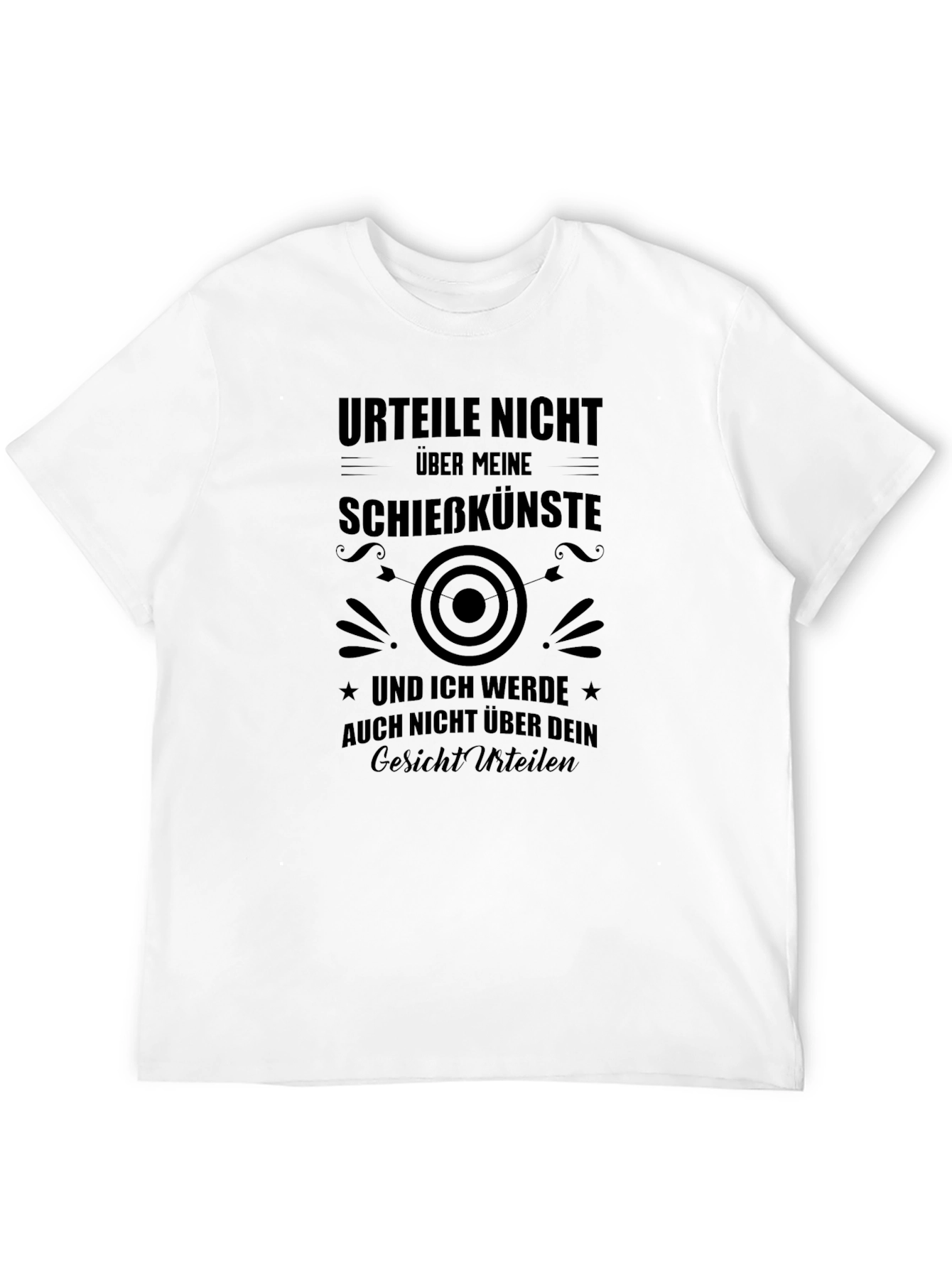 Camiseta Negra: No Juzgues Mis Habilidades de Tiro