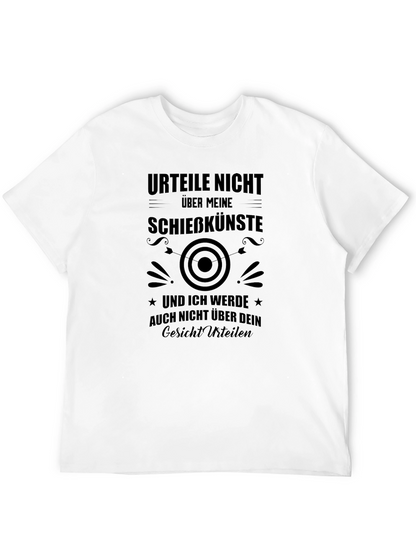 Camiseta Negra: No Juzgues Mis Habilidades de Tiro