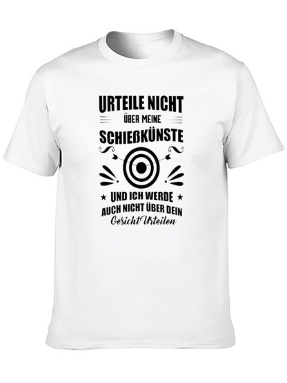 Camiseta Negra: No Juzgues Mis Habilidades de Tiro