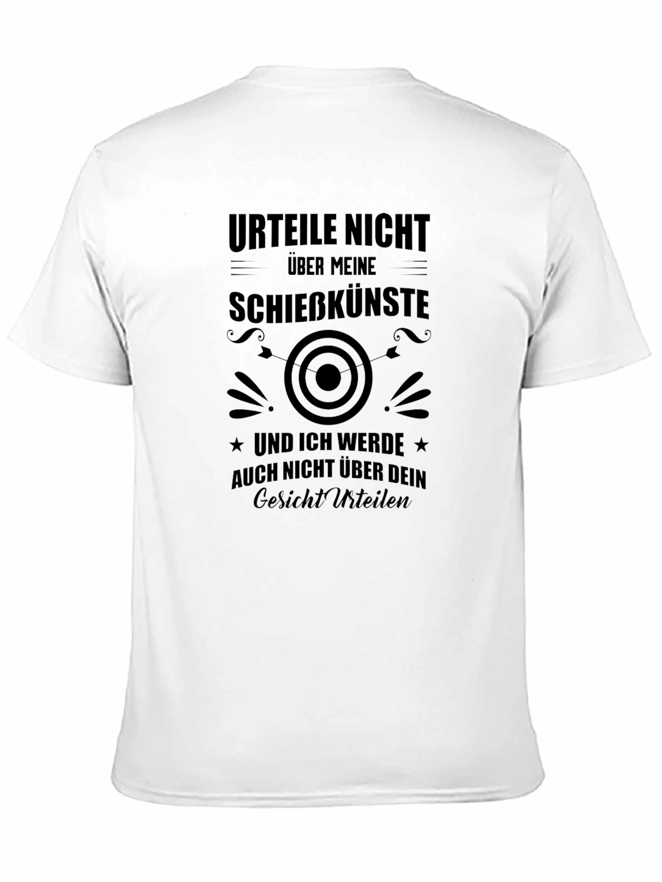 Camiseta Negra: No Juzgues Mis Habilidades de Tiro