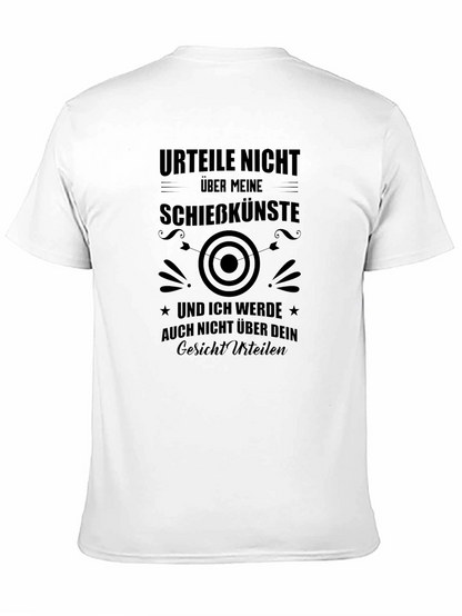 Camiseta Negra: No Juzgues Mis Habilidades de Tiro