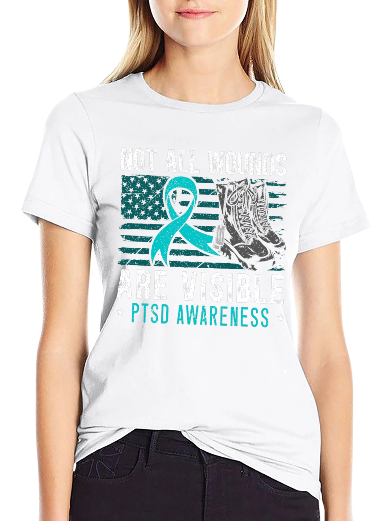 Camiseta Concientización PTSD: No Todas Las Heridas Son Visibles