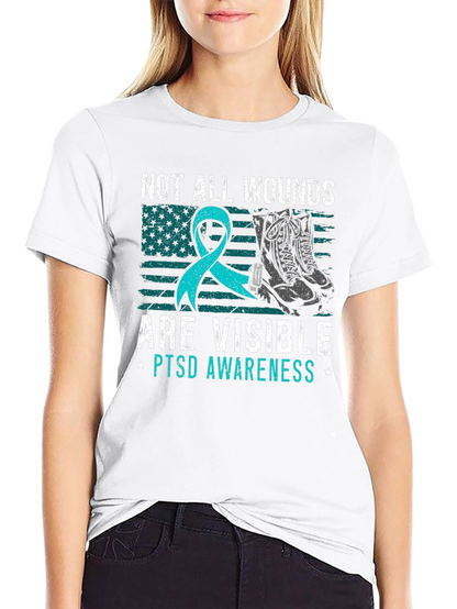 Camiseta Concientización PTSD: No Todas Las Heridas Son Visibles