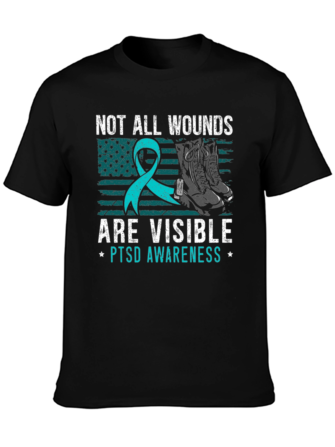 Camiseta Concientización PTSD: No Todas Las Heridas Son Visibles