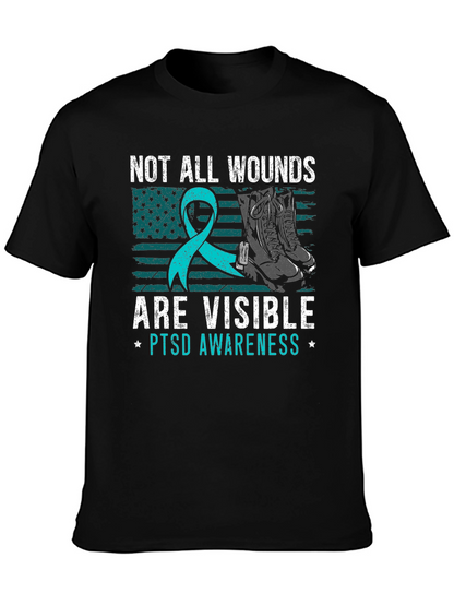 Camiseta Concientización PTSD: No Todas Las Heridas Son Visibles