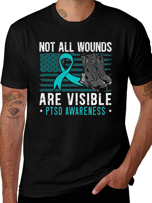 Camiseta Concientización PTSD: No Todas Las Heridas Son Visibles