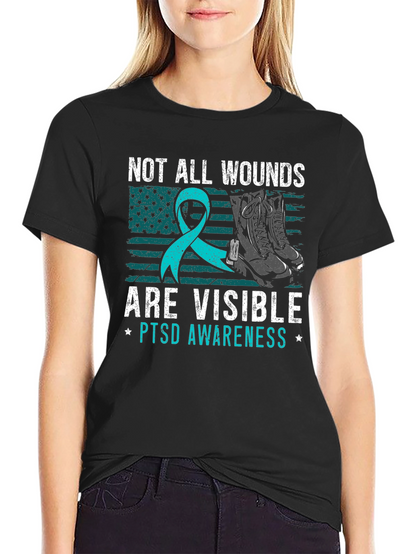 Camiseta Concientización PTSD: No Todas Las Heridas Son Visibles