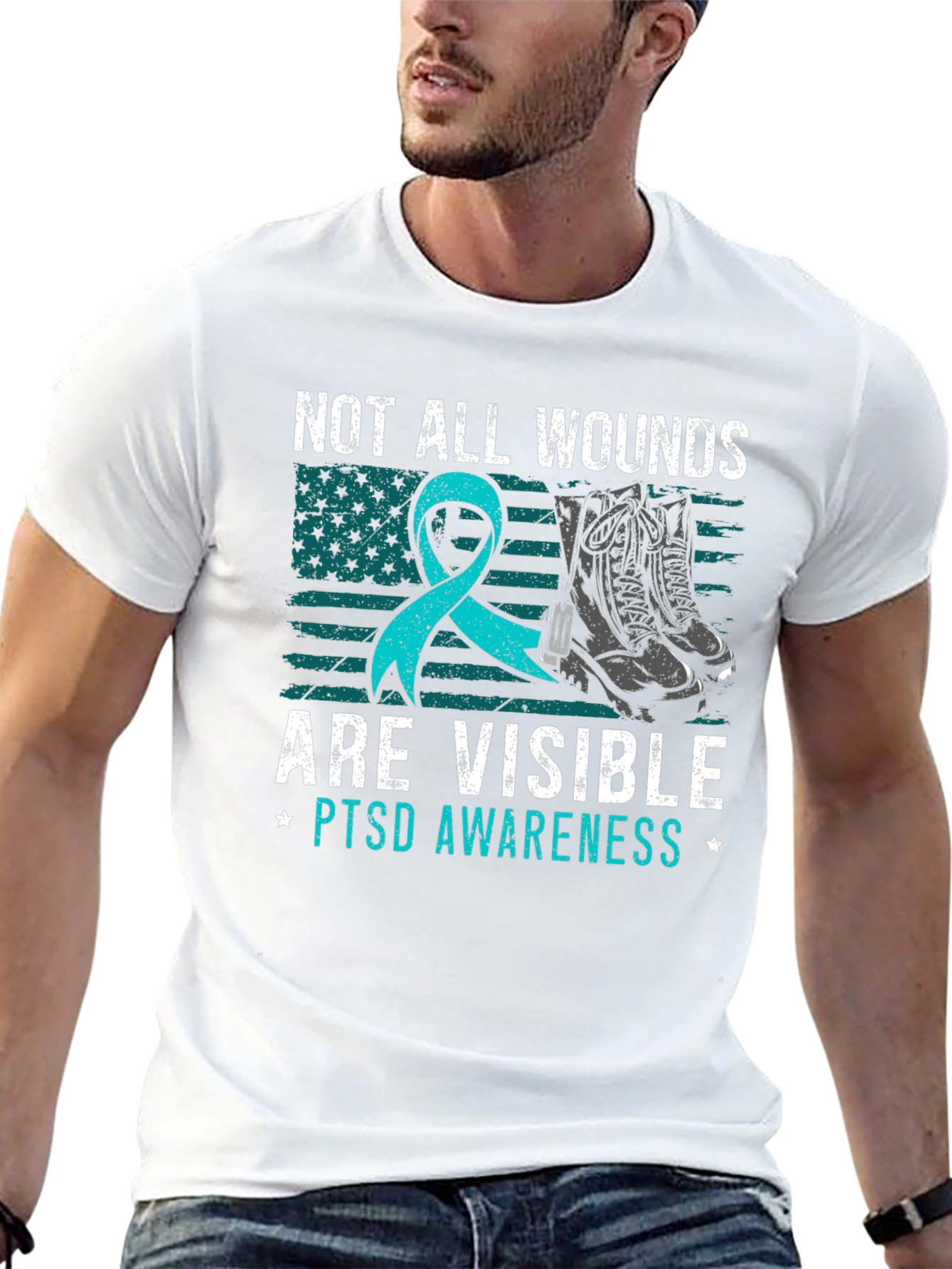 Camiseta Concientización PTSD: No Todas Las Heridas Son Visibles