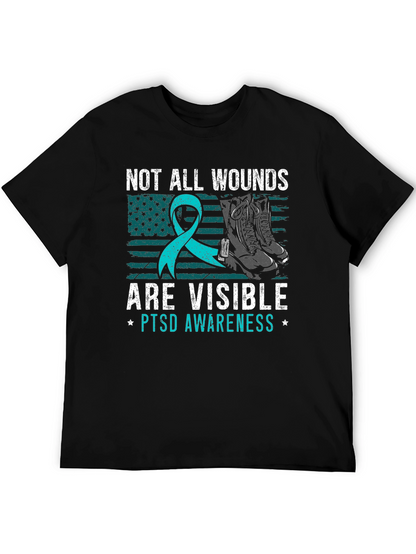 Camiseta Concientización PTSD: No Todas Las Heridas Son Visibles