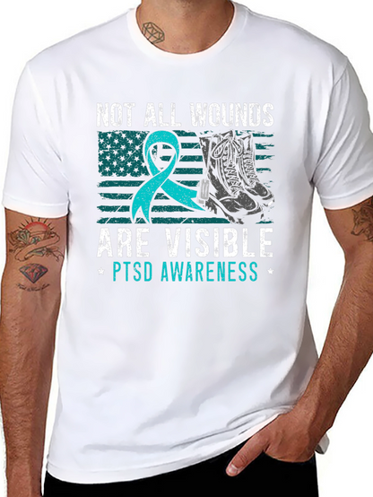 Camiseta Concientización PTSD: No Todas Las Heridas Son Visibles