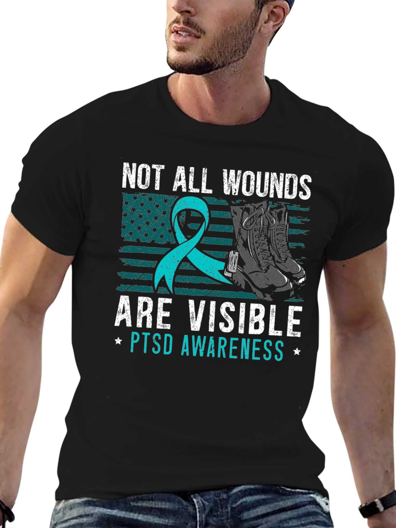 Camiseta Concientización PTSD: No Todas Las Heridas Son Visibles