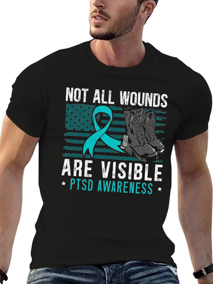 Camiseta Concientización PTSD: No Todas Las Heridas Son Visibles