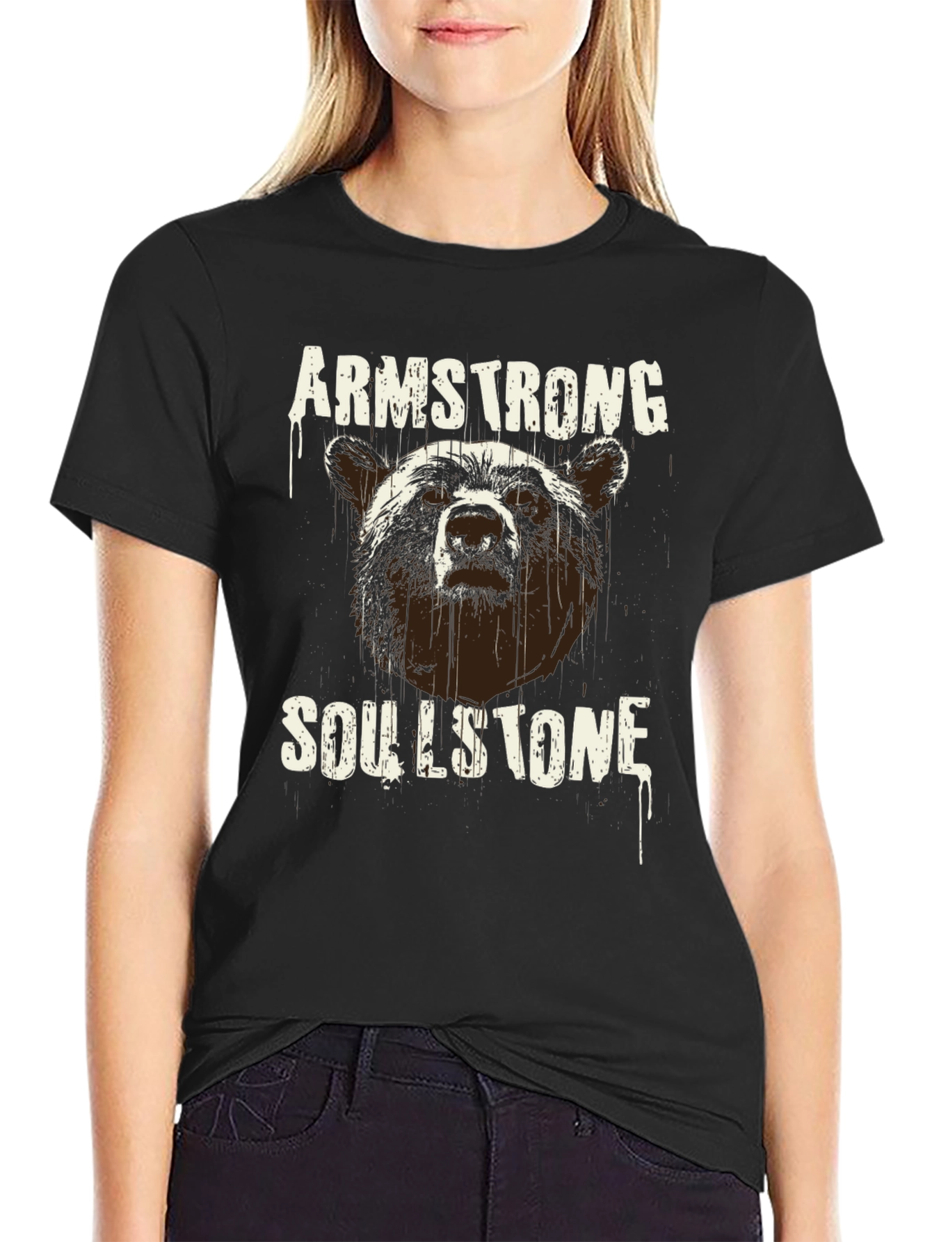 Camiseta Negra Armstrong Soullstone Oso