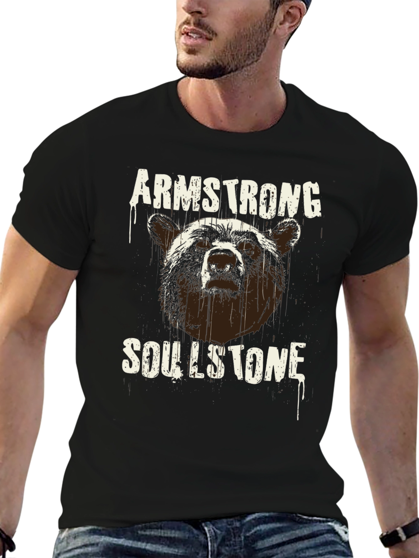 Camiseta Negra Armstrong Soullstone Oso