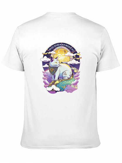 Camiseta Gato Multidimensional Estilo Cósmico