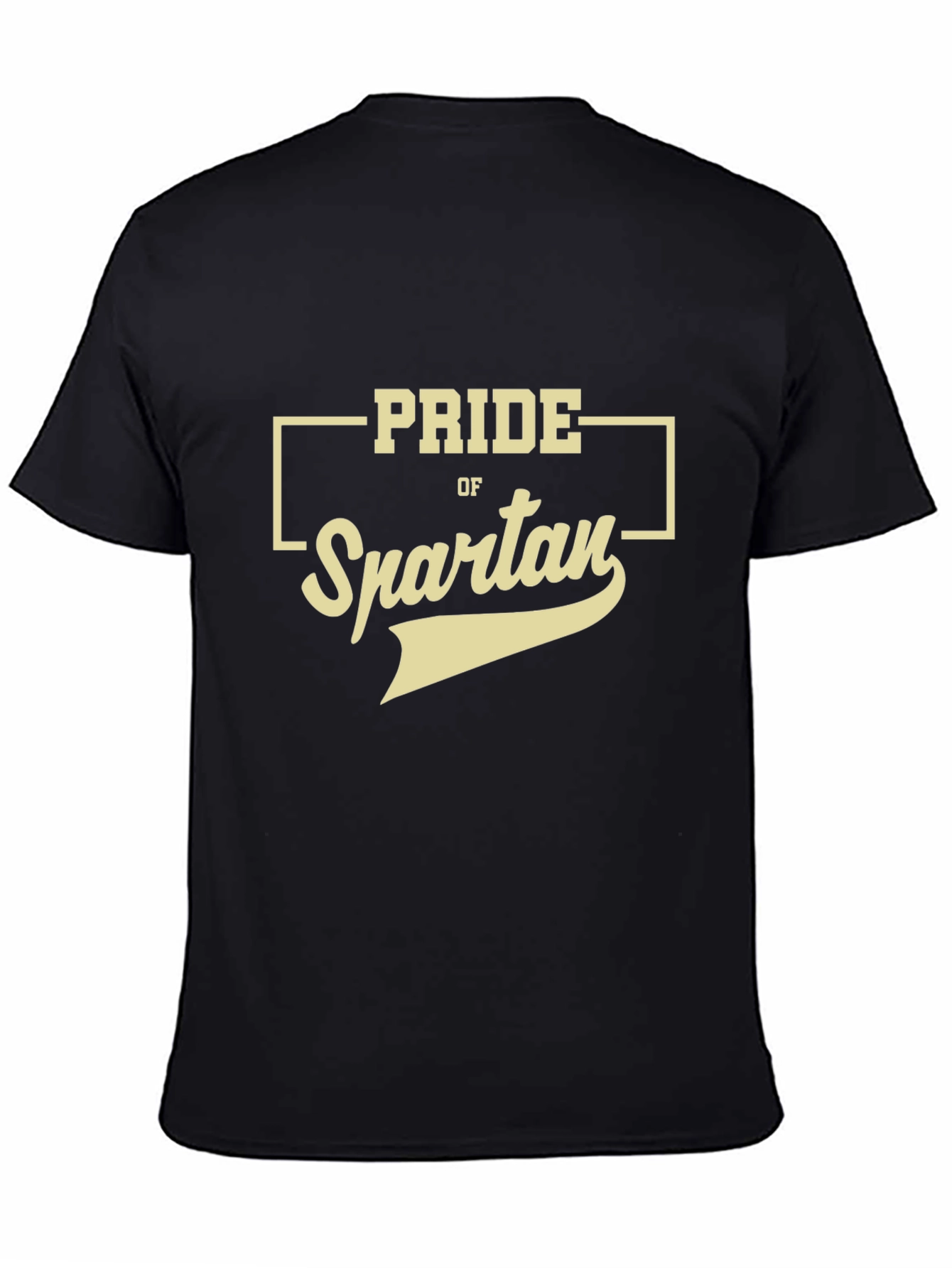 Camiseta Negra Pride of Spartan Estilo Casual