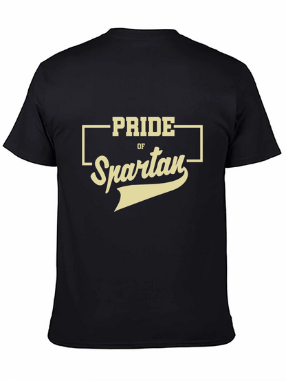 Camiseta Negra Pride of Spartan Estilo Casual