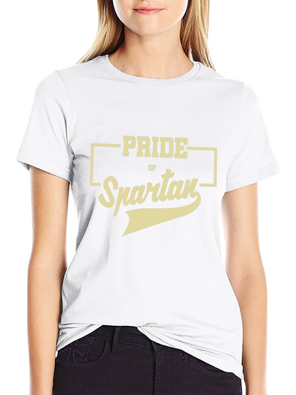 Camiseta Negra Pride of Spartan Estilo Casual