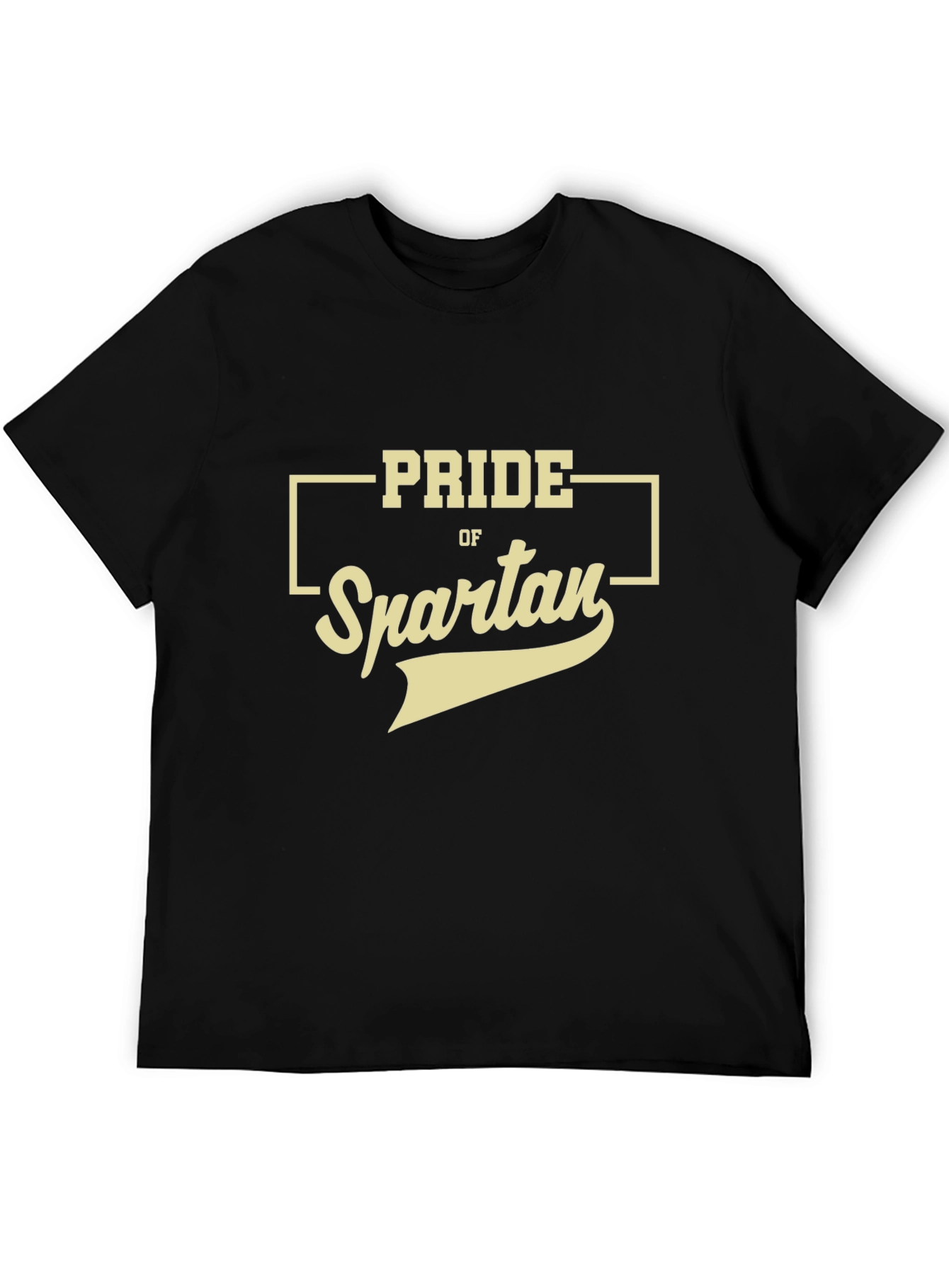 Camiseta Negra Pride of Spartan Estilo Casual