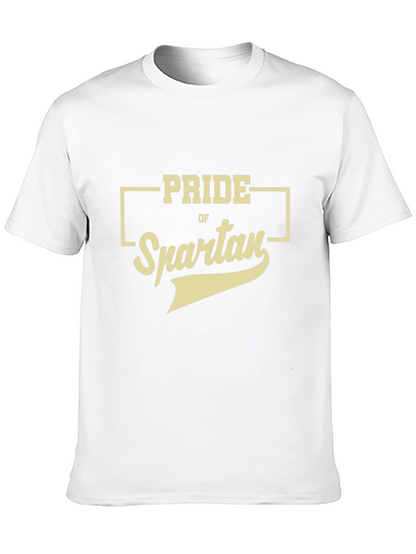 Camiseta Negra Pride of Spartan Estilo Casual