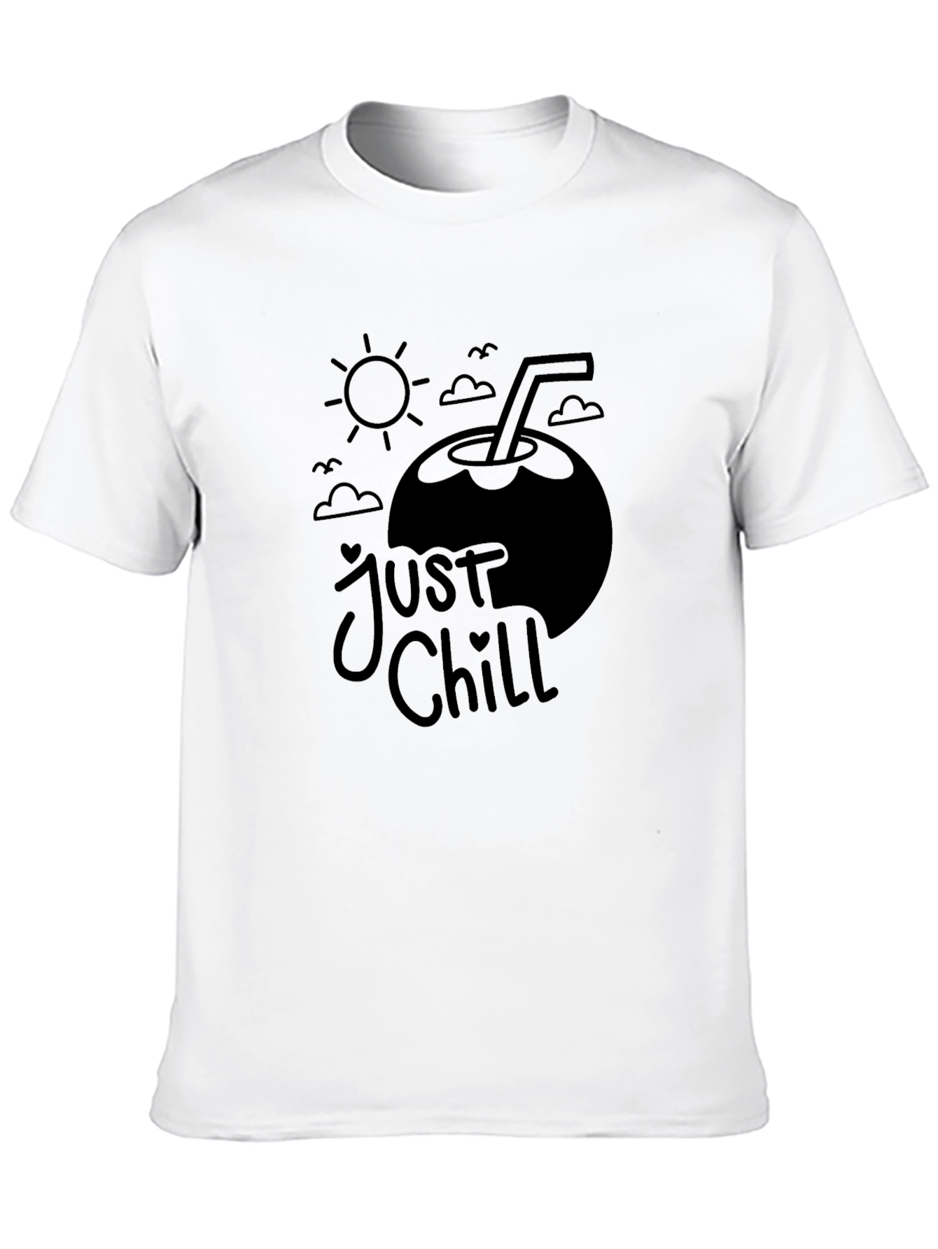 Camiseta Negra Just Chill - Vibra Verano