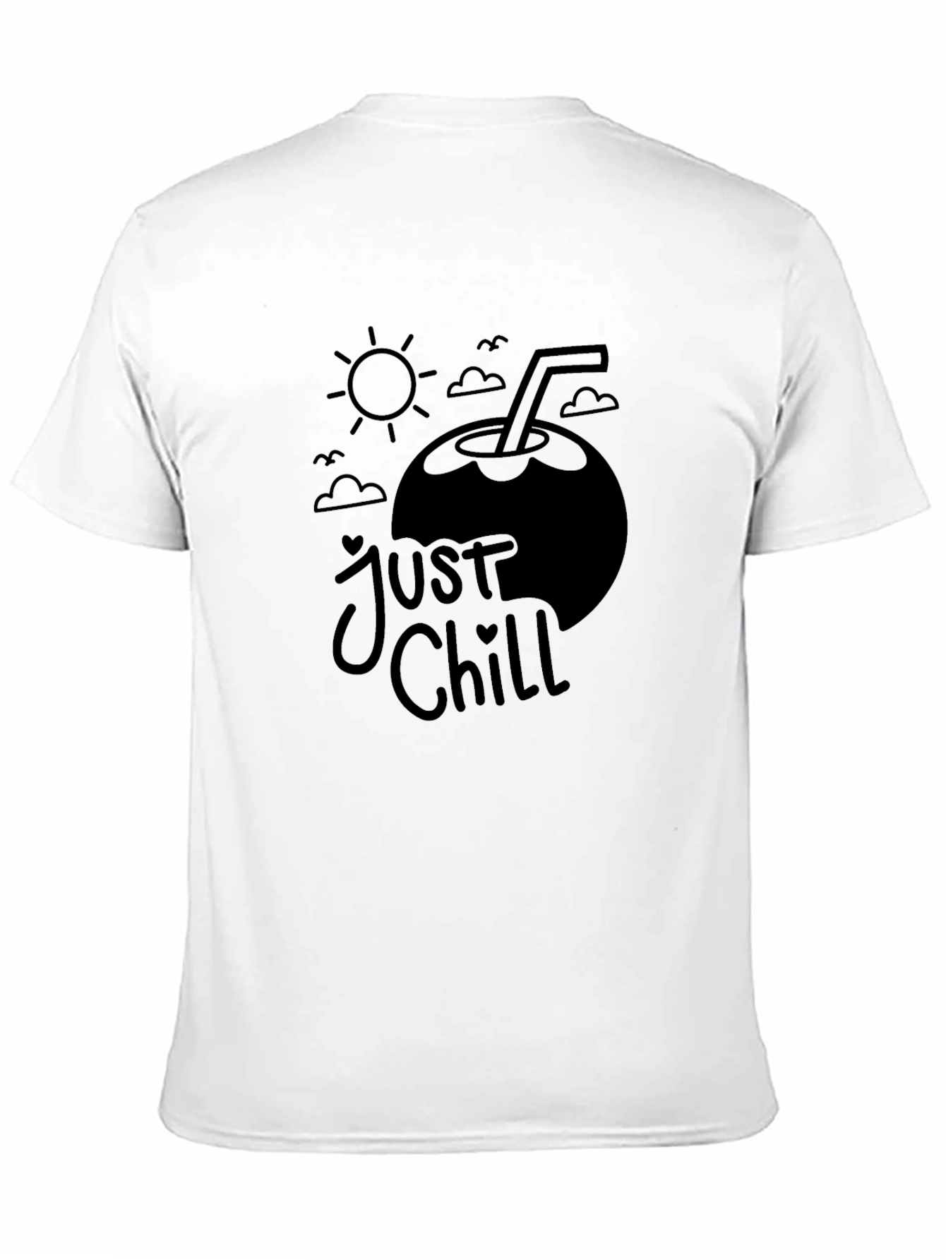 Camiseta Negra Just Chill - Vibra Verano